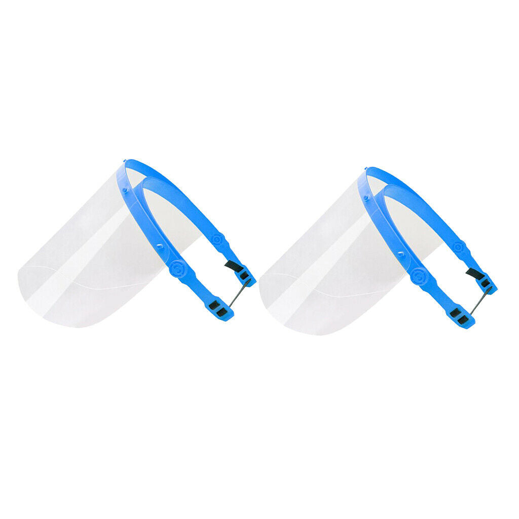 2Pcs Full Face Shield Cover Reusable Clear Protective Visor   Unisex