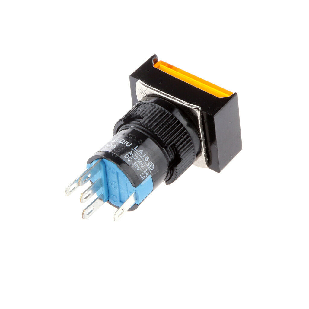 20pcs Push Button Self-Reset Switch, Square LED Light - Momentary Switches DC12V