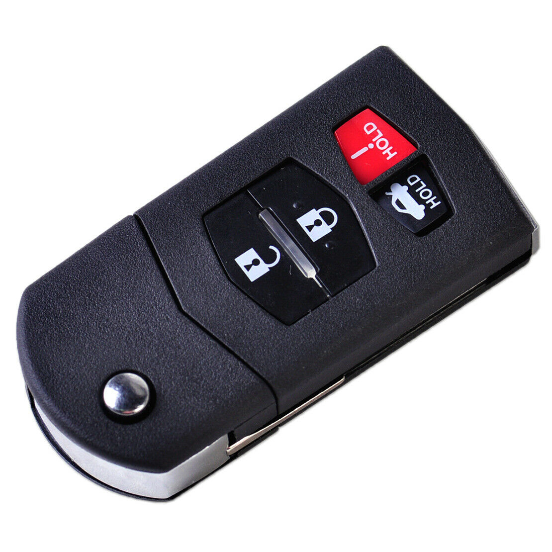 4 Button Folding Remote Keyless Key Shell Fob Housing Fit for Mazda 3 6 MX-5 An
