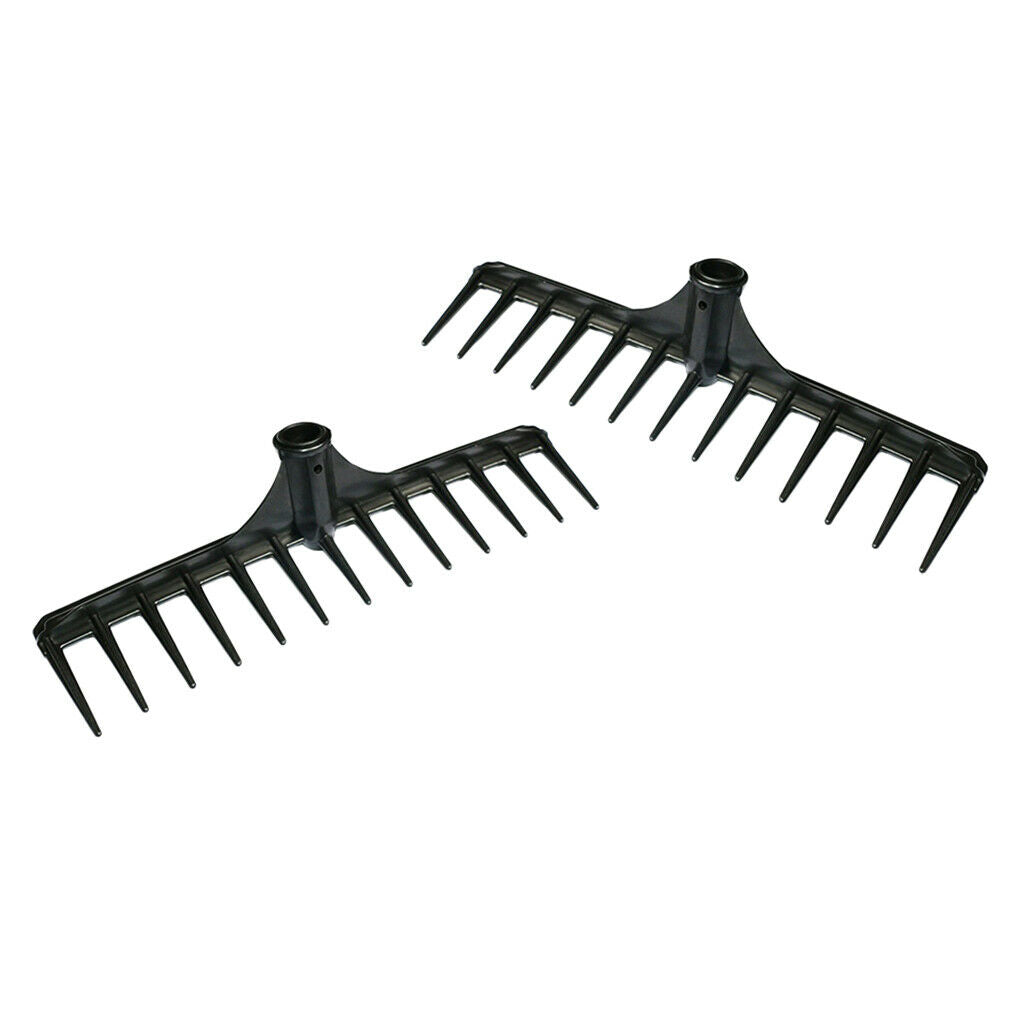 2x Sand Bunker Rake Golf Leaves Rake Head Club Rest Tools Leaf Head Kits