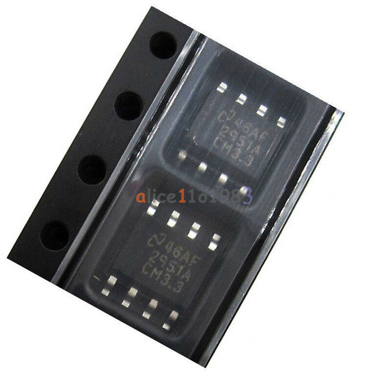 5PCS LP2951ACM 3.3 TI IC REG LDO 3.3V/ADJ 0.1A 8SOIC LP2951