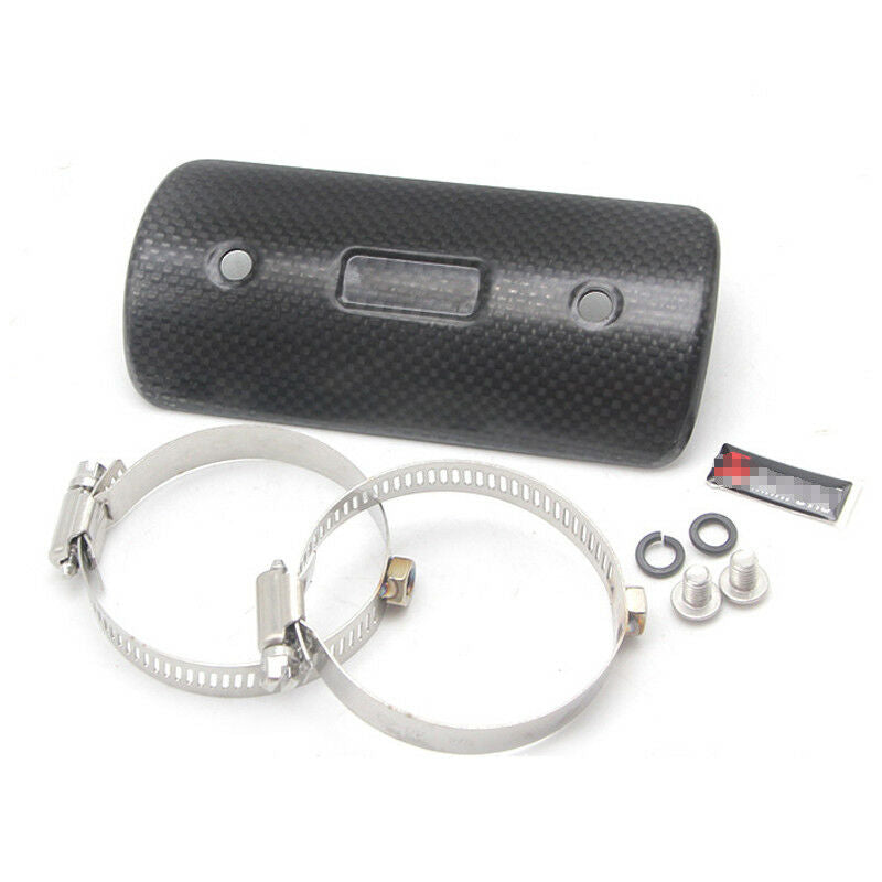 Universal Exhaust Muffler Pipe Guard Heat Shield Carbon Fiber Cover Protect Pipe
