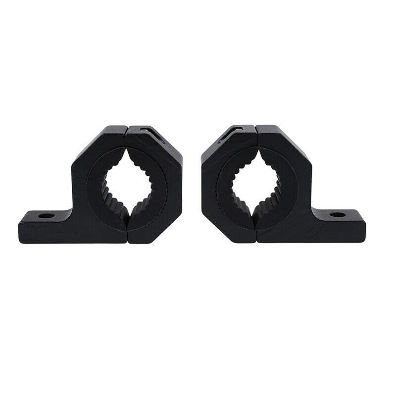 Pair Mounting Bracket Clamps Black Aluum Spray-Paint Process For 28~32mm Bar