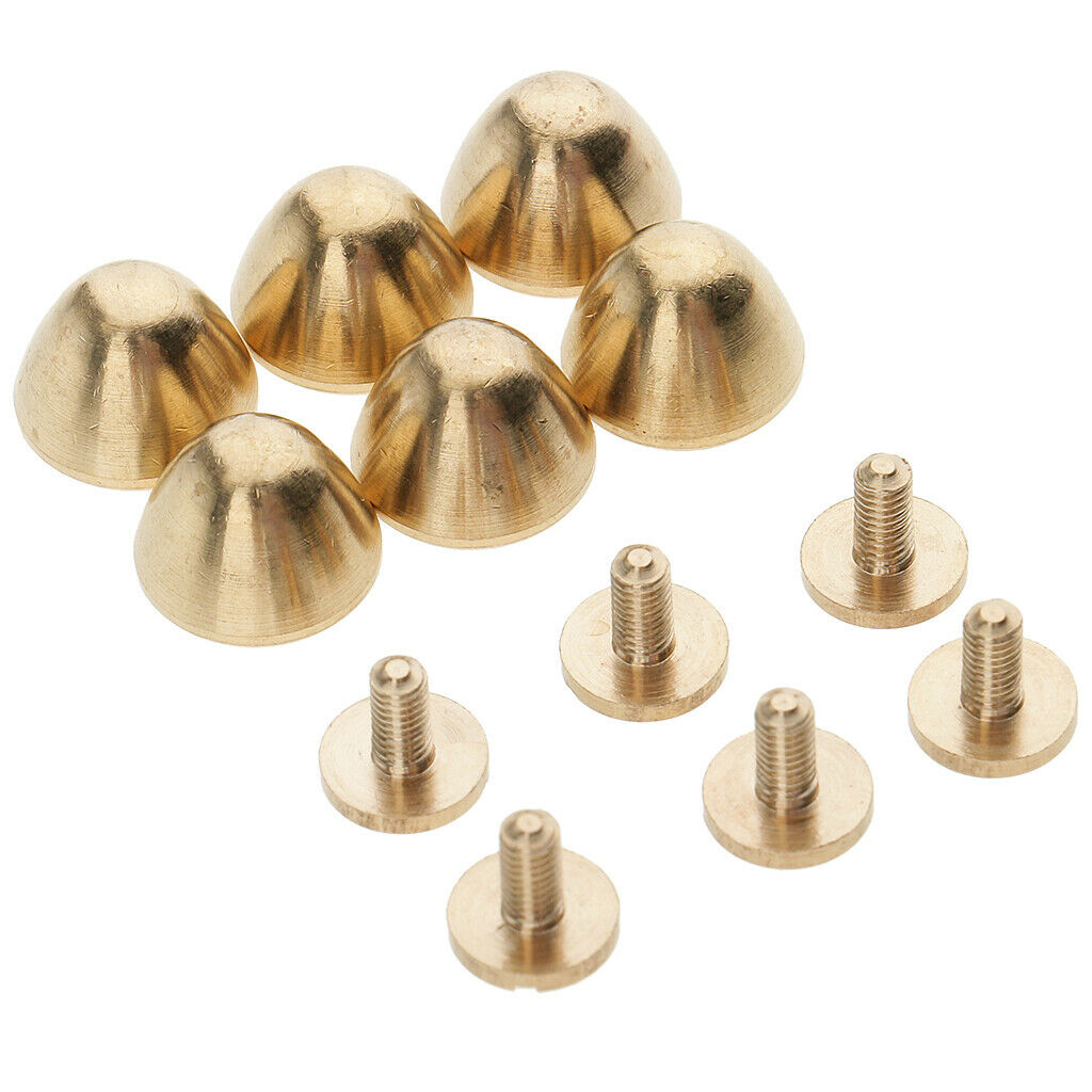 12Pieces Brass Spike Cone Studs Rivets Press Pins DIY Leather Crafts 12x9 mm
