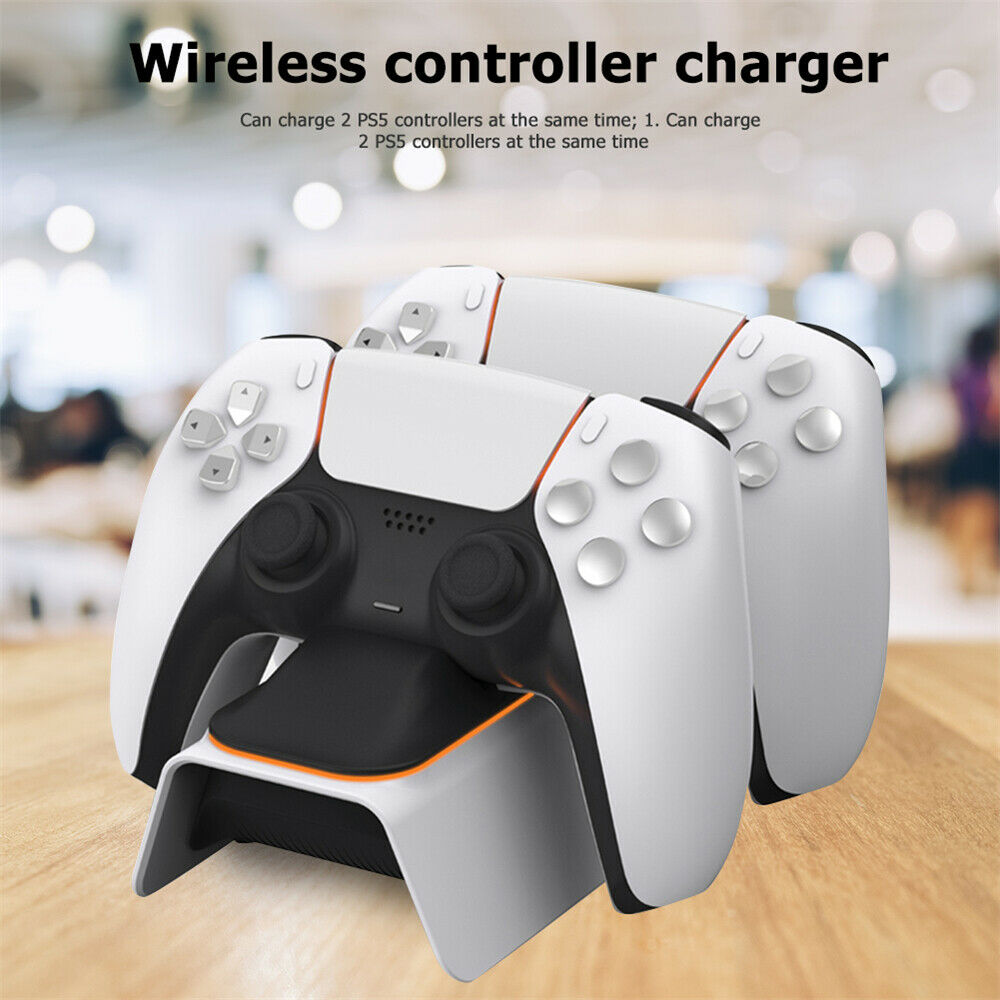 Dual Charger Wireless Gamepad Joystick Power Cradle Charging Holder for Sony PS5
