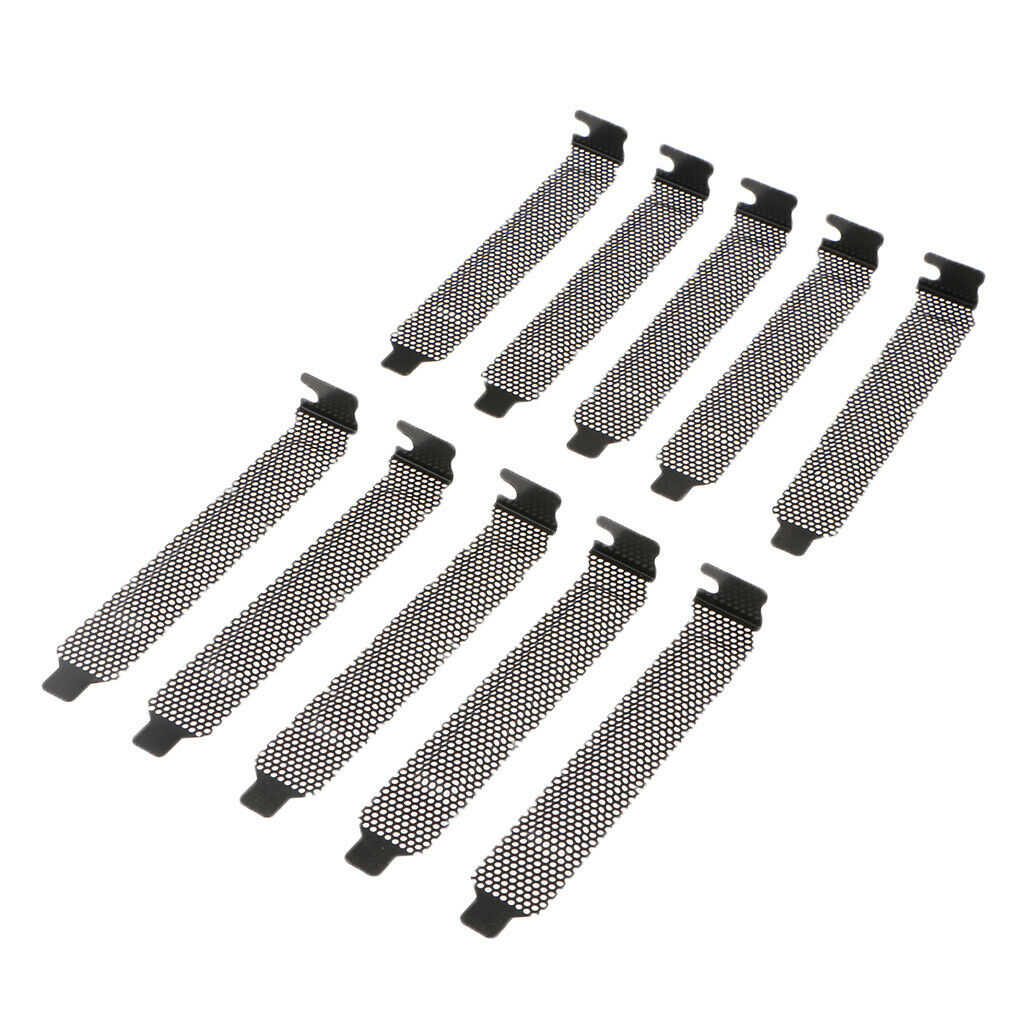 10x Hard Steel Dust Filter Blanking Plate PCI Slot Cover Heating Dissipation