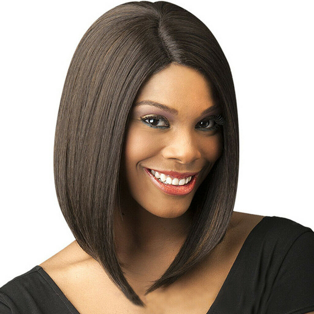Ladies Short Wig Dark Brown Wig Bob Style Fashion Full Wigs