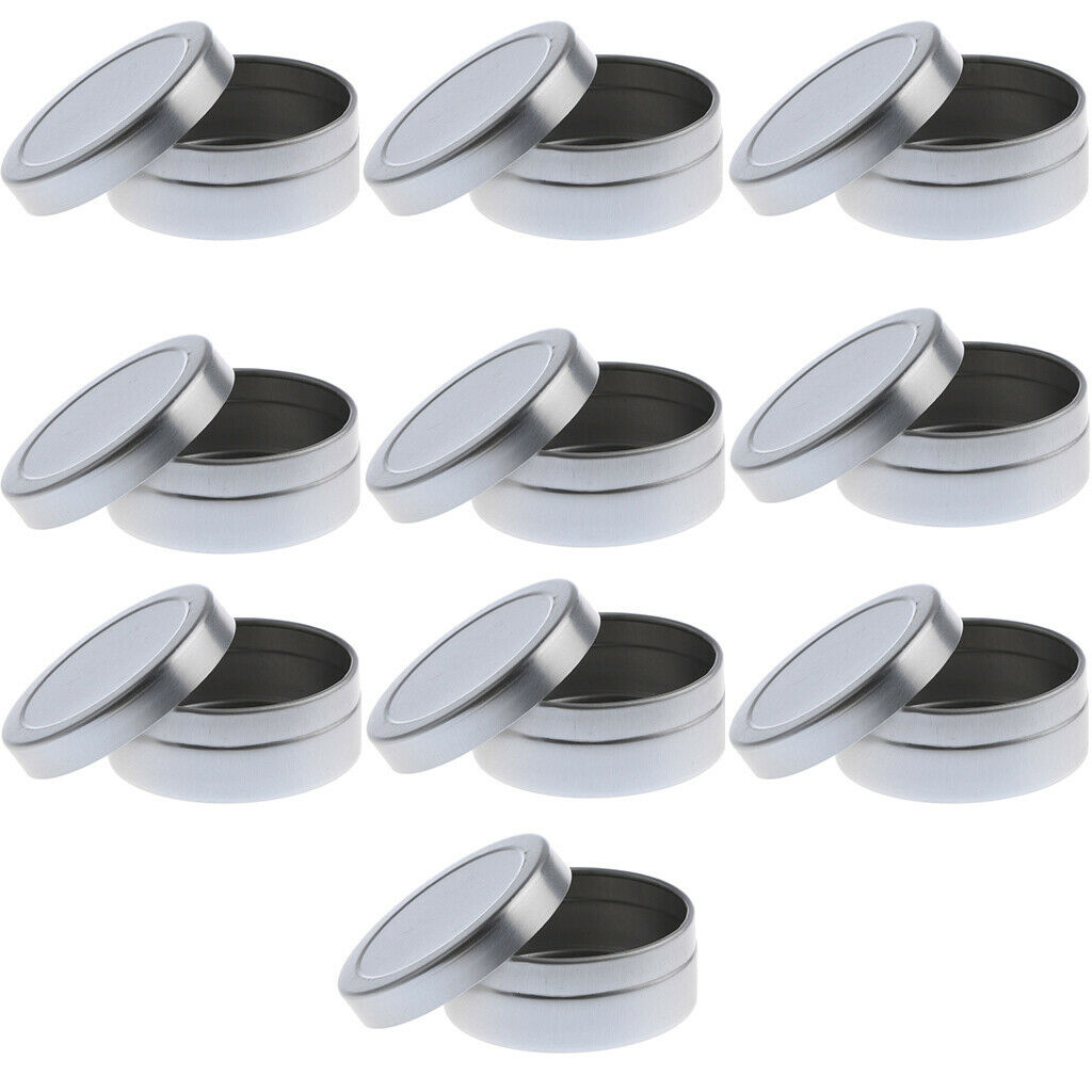 20 Pieces Round Aluminum Cans Screw Lid Metal Tins Jars Pot Empty Sample
