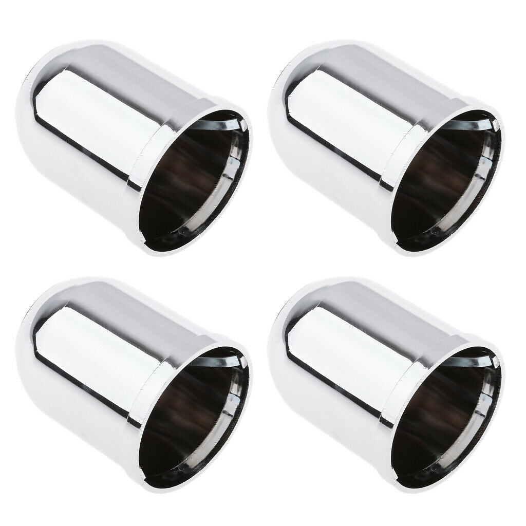 4 Pieces Chrome Plastic Car Caravan Tow Ball Bar Cover Towing Hitch Towball
