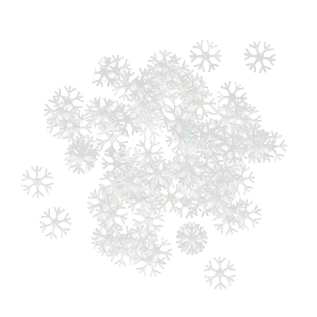 200pcs Shiny Snowflake Props New Year Christmas Decor Materials