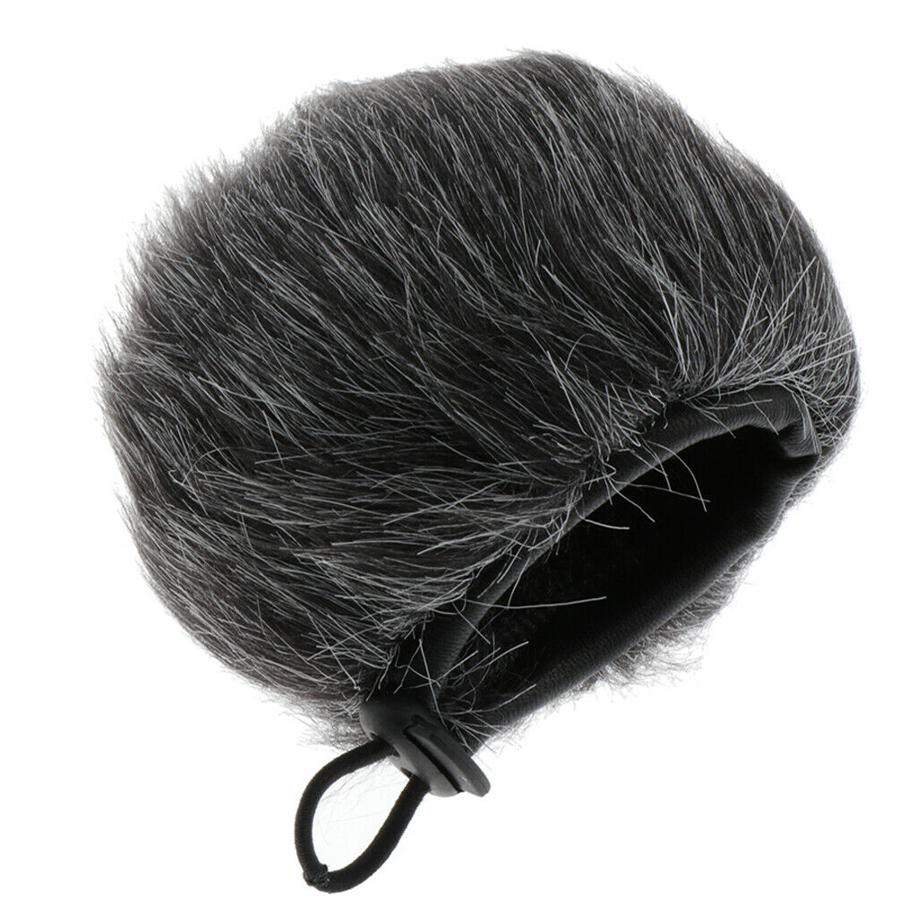 Handheld Microphone Furry Cover Windscreen Artificial Fur Muff Wind Cover