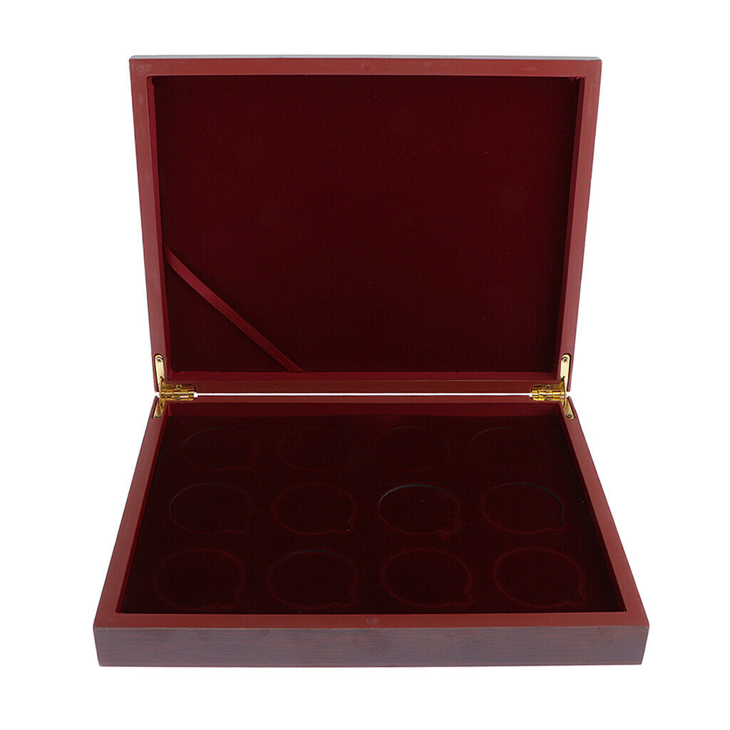 Classic Panda Wooden Military Challenge Coin Box Storage, Coins Medal Display