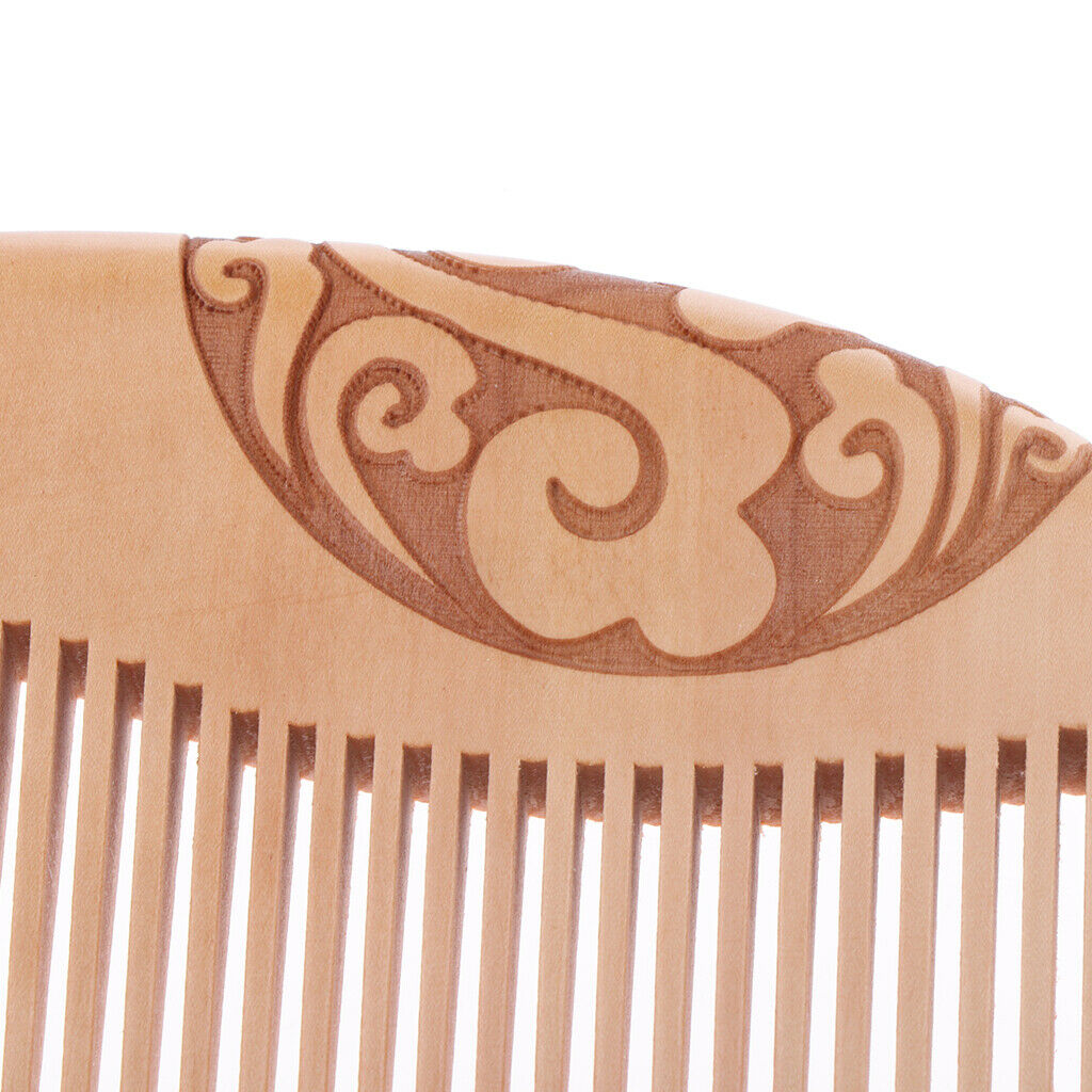 2pcs Premium Handmade Wide/Fine Teeth Wood Comb Pocket Hair Brush Men Gifts