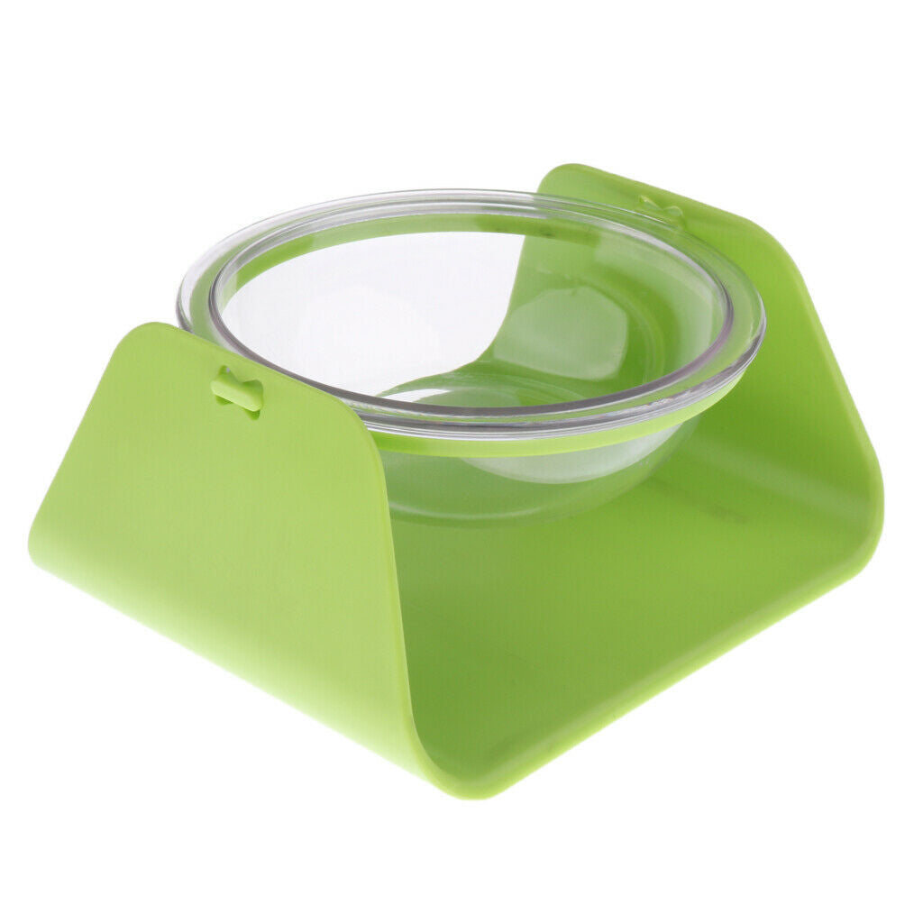 Adjustable Pet Food Feeder Cat Water Bowl Feeding Bowl Dish Container Green