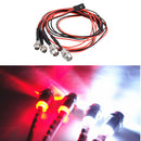 4 LED Headlight Taillight for 1/5 1/8 1/10 1/12 1/16 RC Car DIY Accessories 3mm