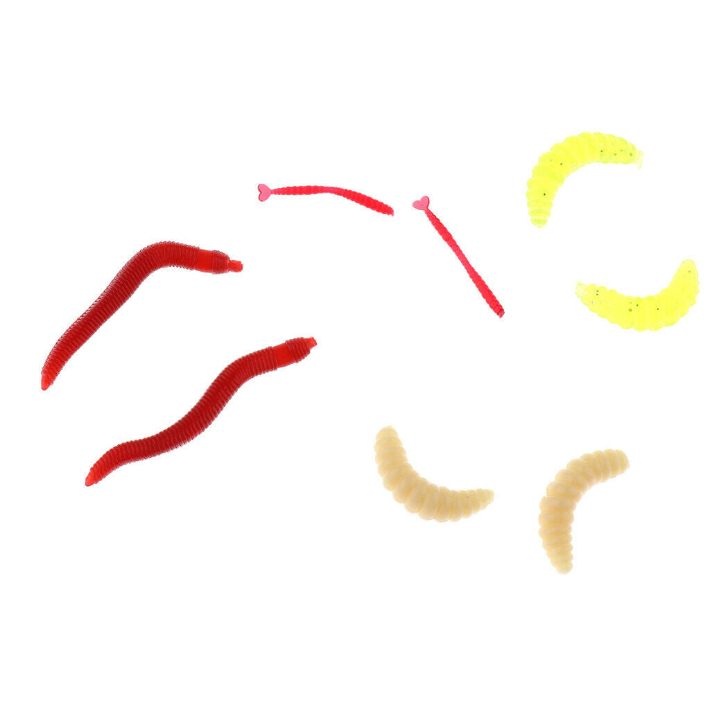 160Pcs Artificiais Fishing Worms Lure Soft  Fishing Lures Curly Grub Baits