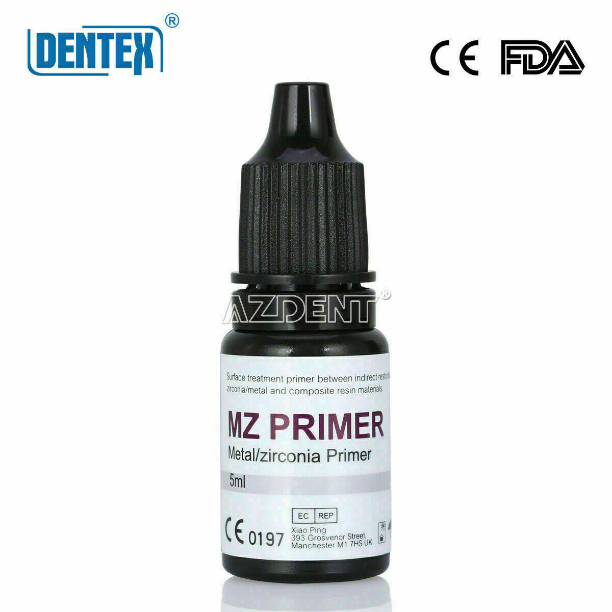 5Bottle DENTEX Dental Composite to Bond & Repair MZ Primer Metal Zirconia Primer