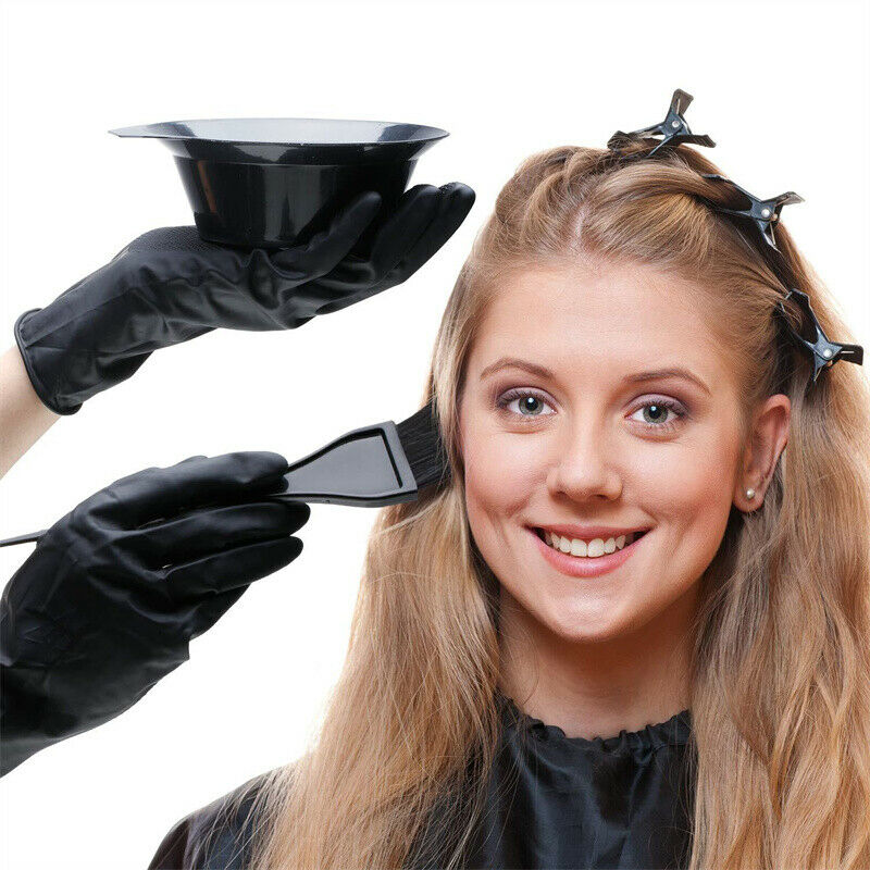 26pcs Hair Dyeing Bowl Cape Coloring Brush Comb Earcap Clip Kits Hair Tint TFCA