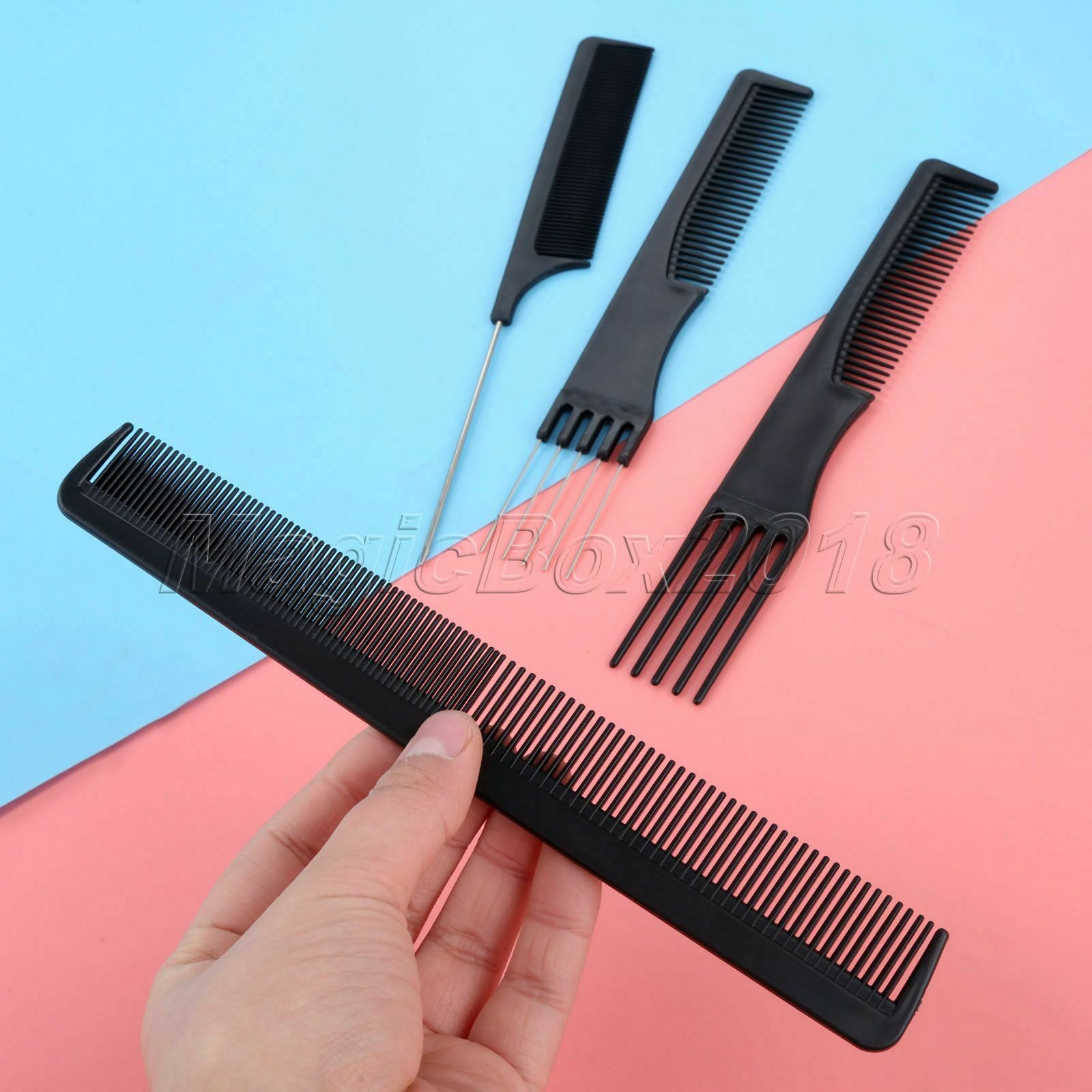10Pcs/Set Hairdressing Comb Brush for Salon Barber Hair Styling Dyeing Cutting