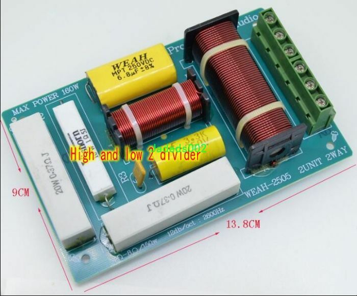 200W 2-Way Speaker Frequency Divider Audio Crossover Filters Home Audio part