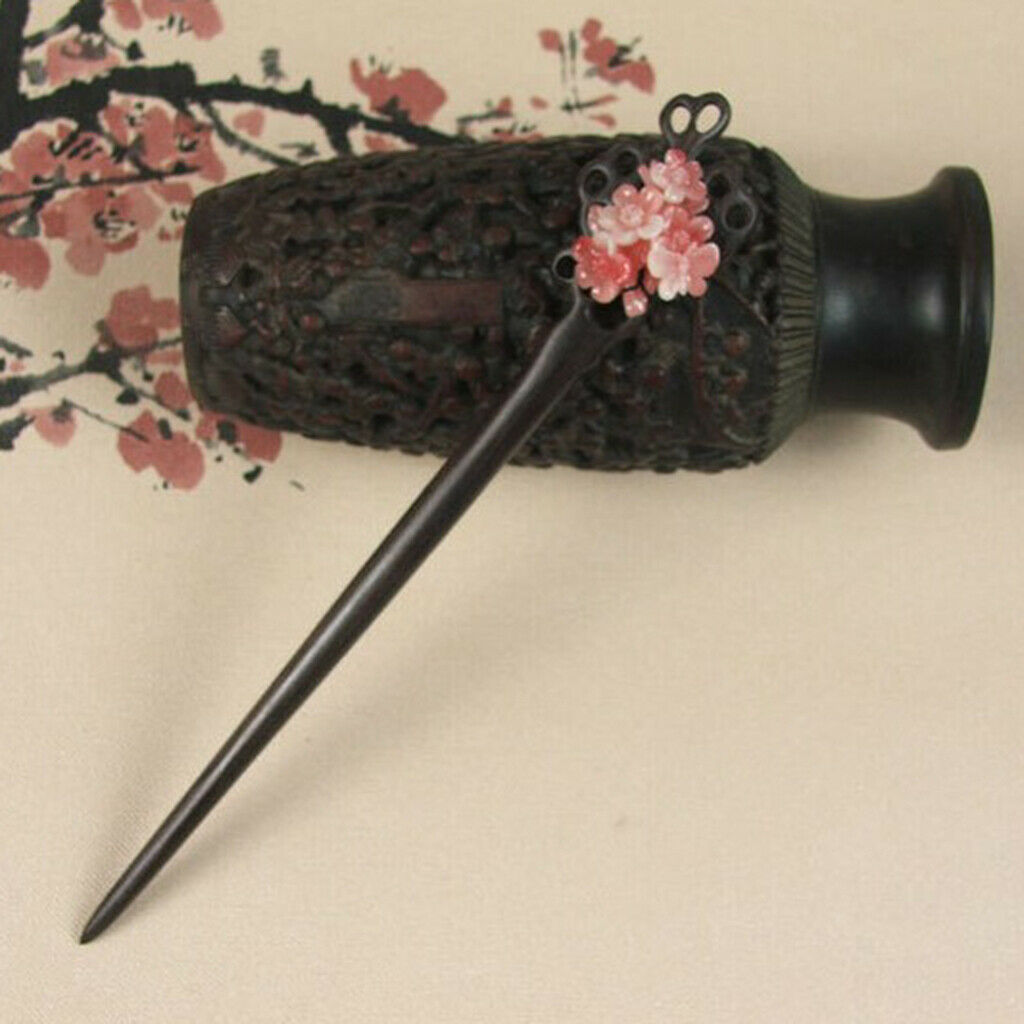 Ladies Ebony Wood Hair Chopsticks Hair Stick Hair Accessories Pin Casual Women -