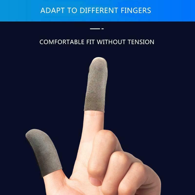 1 Pair Gaming Finger Sleeves Breathable Thumb Finger Covers for Mobile Games