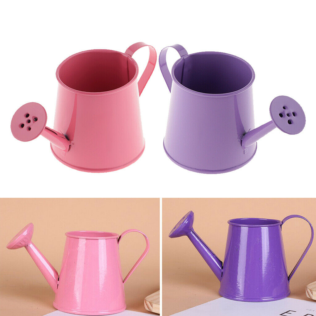 2x Pastoral Style Garden Plant Watering Can Long Mouth Flower Barrel Durable
