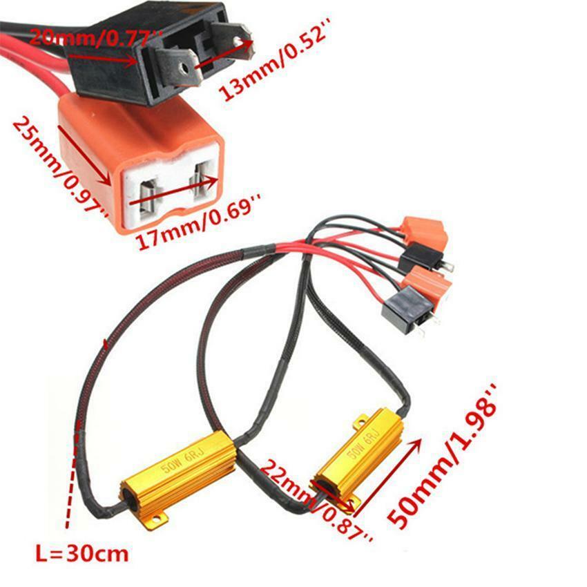 1PC H7 Fog lamp LED Canbus Error Free Resistor Anti Flicker Canceller Decoder