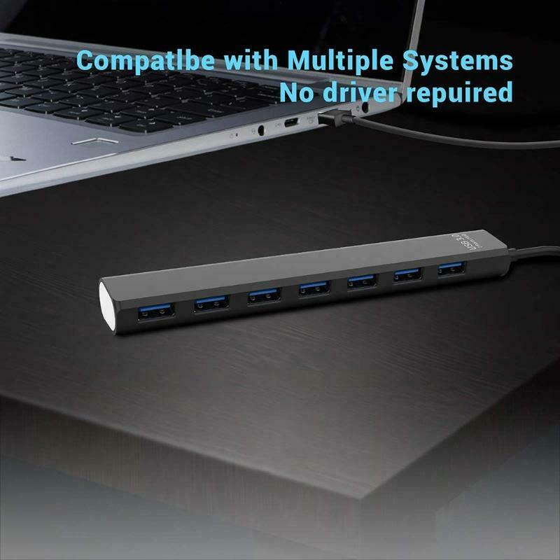 USB 3.0 Hub 7 Port Supports Simultaneous Use of 7 USB Ports Connect USB Devices