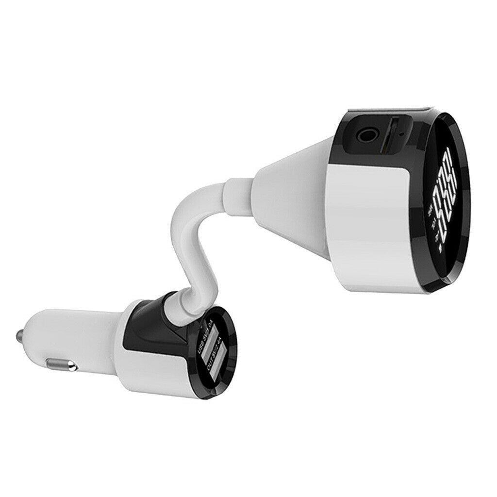Wireless Bluetooth Car MP3 FM Transmitter Radio Dual USB Fast Charger White
