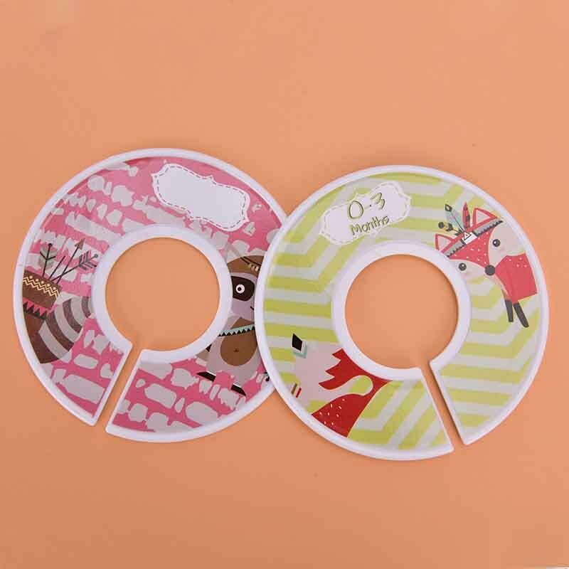12pcs Clothes Size Dividers Round Plastic Clothing Hanger Circle Hangers Clos Rf