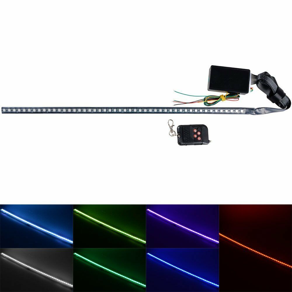 RGB 22IN 56CM 48 Led Light Strip Knight Rider Flash Strobe Scanner Neon Car SUV