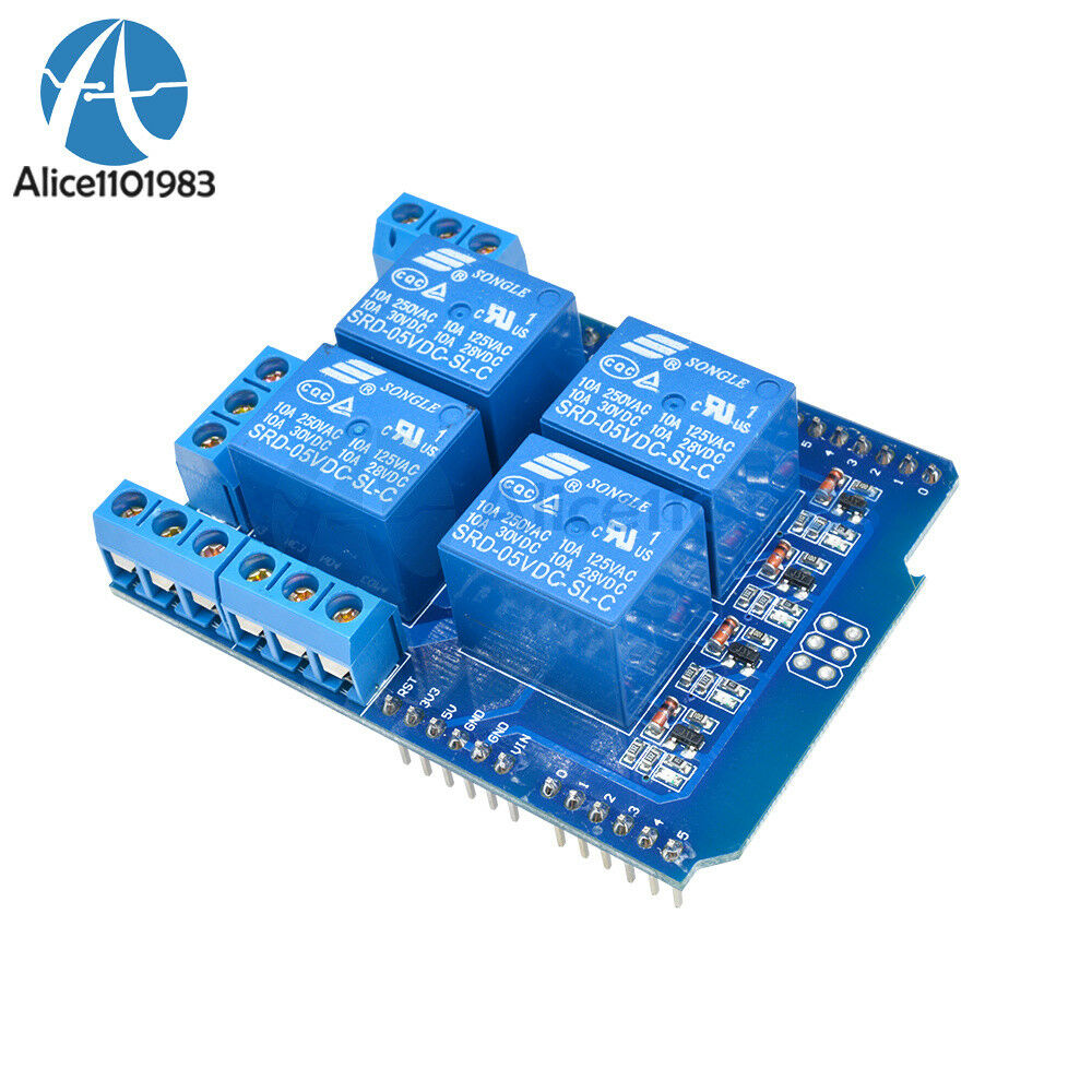 DC 5V 4 Channel Relay Shield Terminal Expended Board for Arduino UNO R3