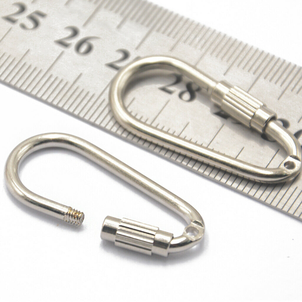 6pcs D Shape Carabiner Clip Snap Hook Small Keyring Camping Karabiner