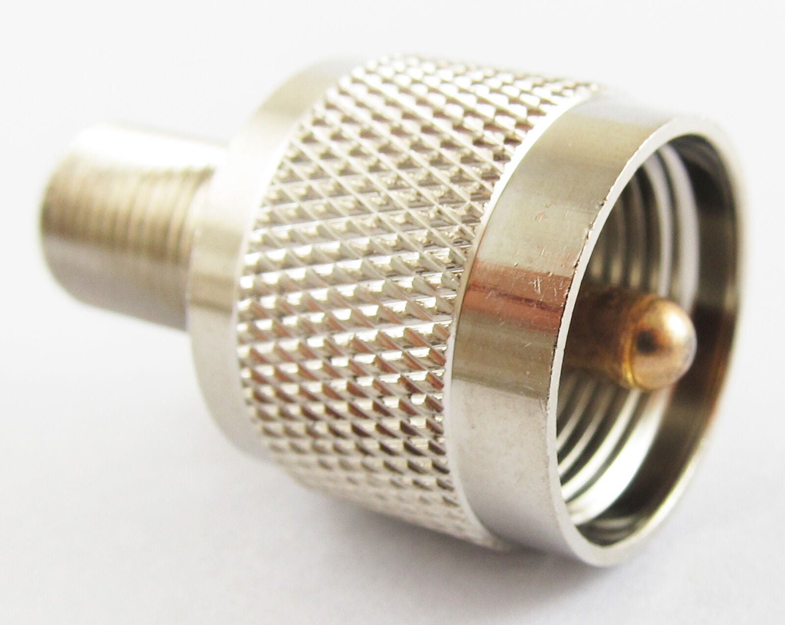 1pc F Female Jack to UHF PL259 Male Plug Straight RF Adapter Connector