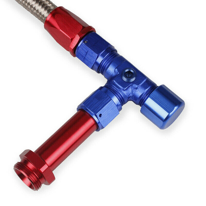 AN8 Dual Feed Fuel Fittings Braid Hose Adapter For 4150 7/8â€-20 Thread Dominator