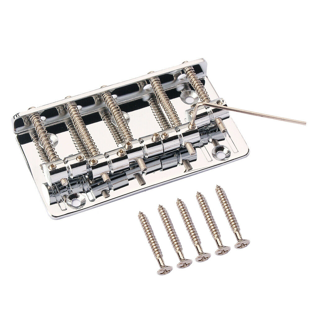 5 String Bass Bridge Screw Wrench Bass Instrument Replacement Accessory, Sliver
