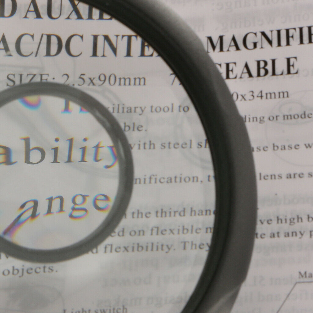 LED Magnifier Magnifying Glass with Clamp and Clips for Repair, Modeling