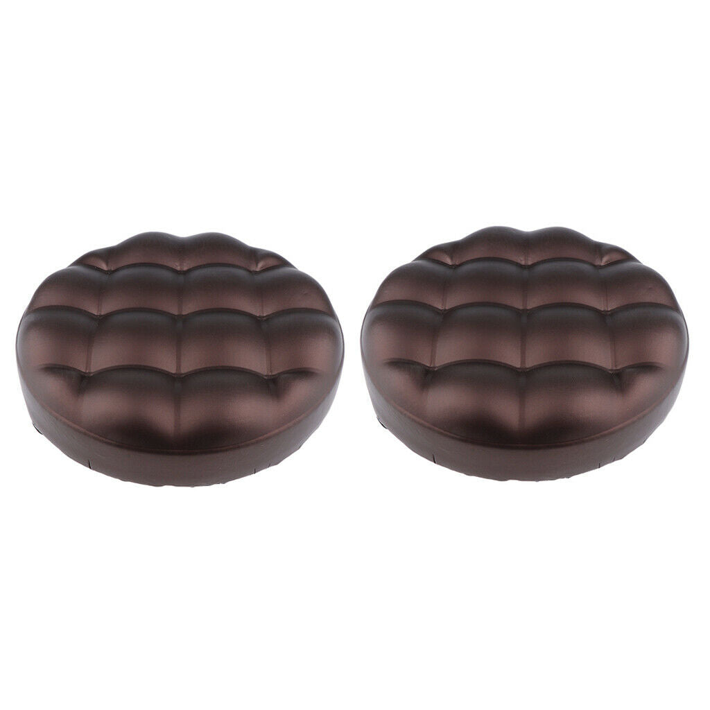 2pcs Soft Removable Bar Stool Replacement Cushion Standard Chair Seat Brown