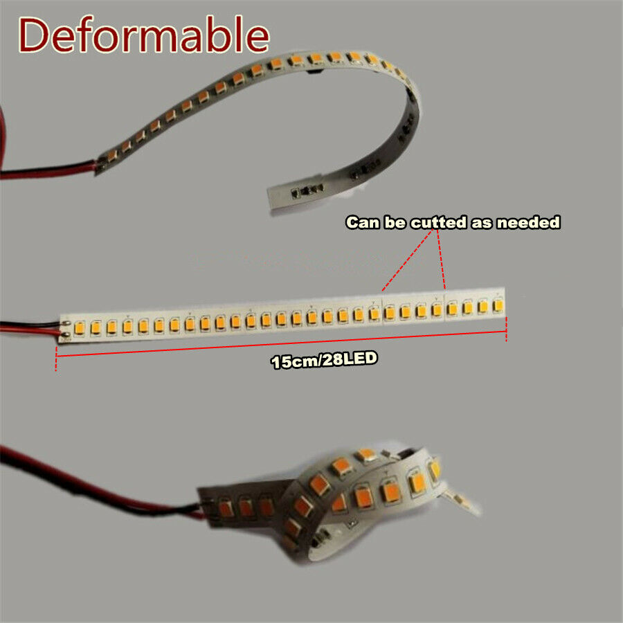 2X 15CM 7W Waterproof Car Rear View Mirrors Amber Sequencial Turn Signal Light