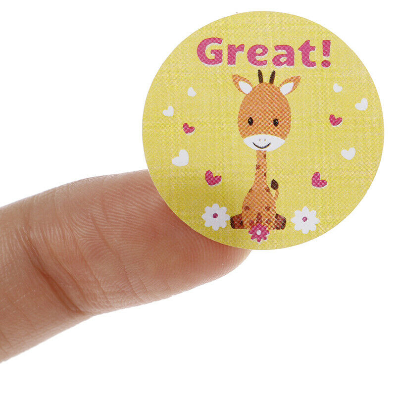 500pcs Teacher Reward Stickers Cute Animal Stickers School Motivational S.l8