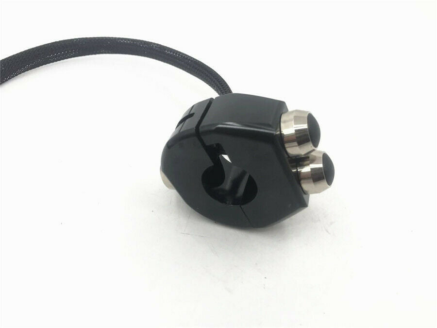 Black Full CNC Momentary Switch ATV Motorcycle Handle Bar Reset 3-Key Button 10A