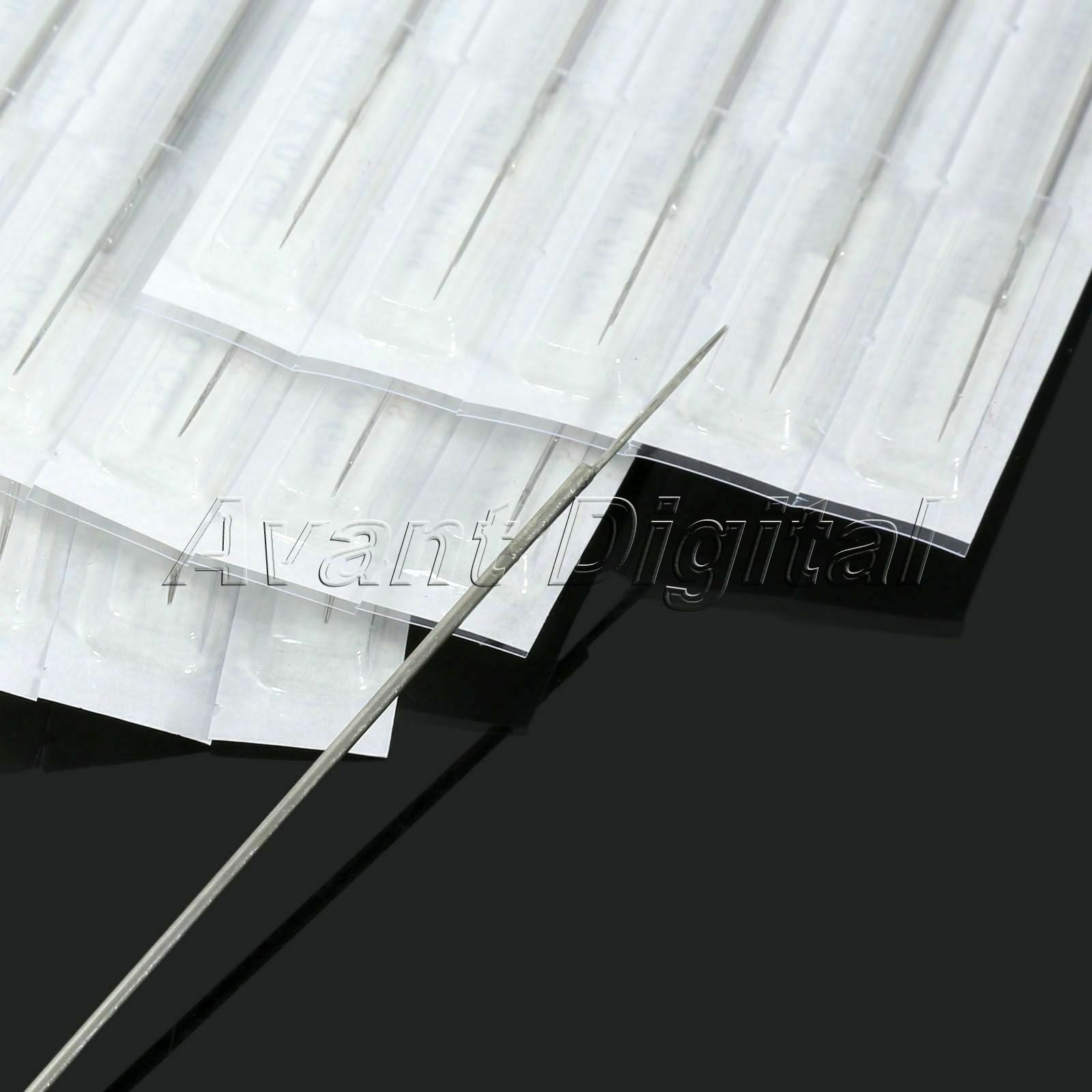 50Pcs Mixed Assorted Sizes Disposabale Tattoo Needles Round Liner 1/3/5/7/9 R