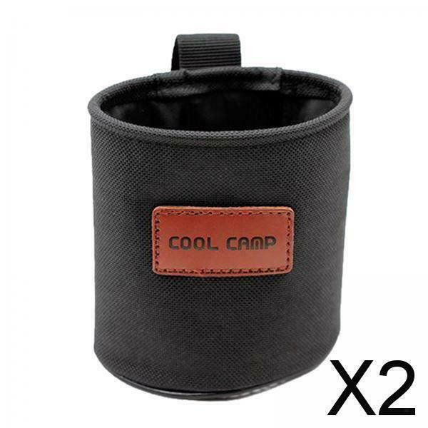 2X Outdoor Water Bottle Carrier Cup Belt Hiking Chair Side Kettle Pouch Holder