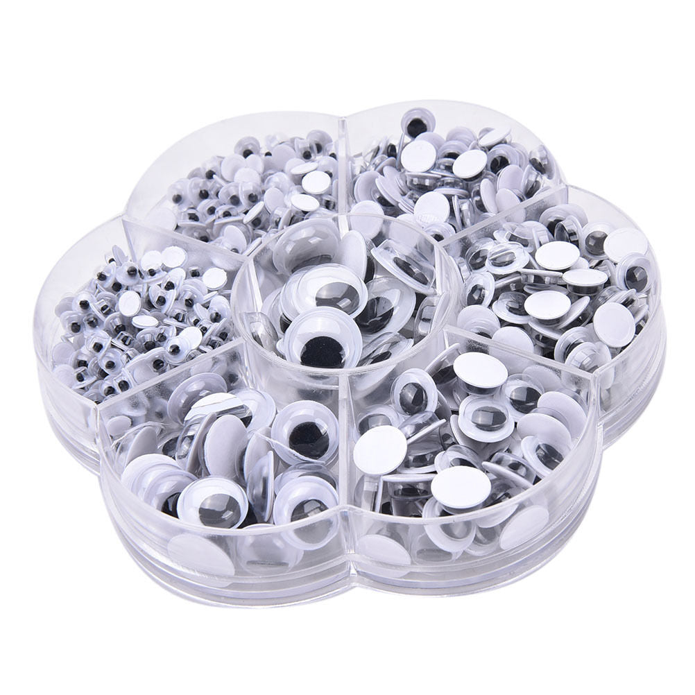 700Pcs Round Self-adhesive Wiggly Googly Eyes 4-10mm 12mm for Toys `oJCAUJ FT