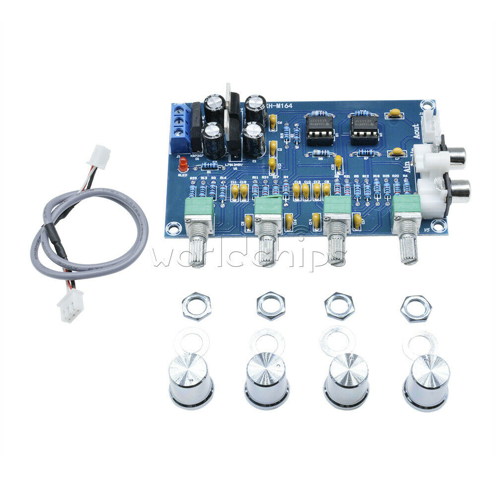 NE5532 Stereo Pre-amp Preamplifier Tone Audio 4 Channels Amplifier Board New