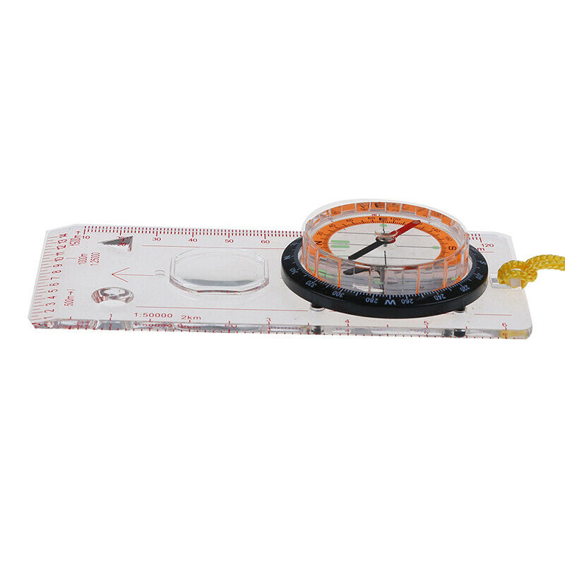 1PC Camping Compass Outdoor Portable Hiking Camping Ruler Map Magnifier C.l8