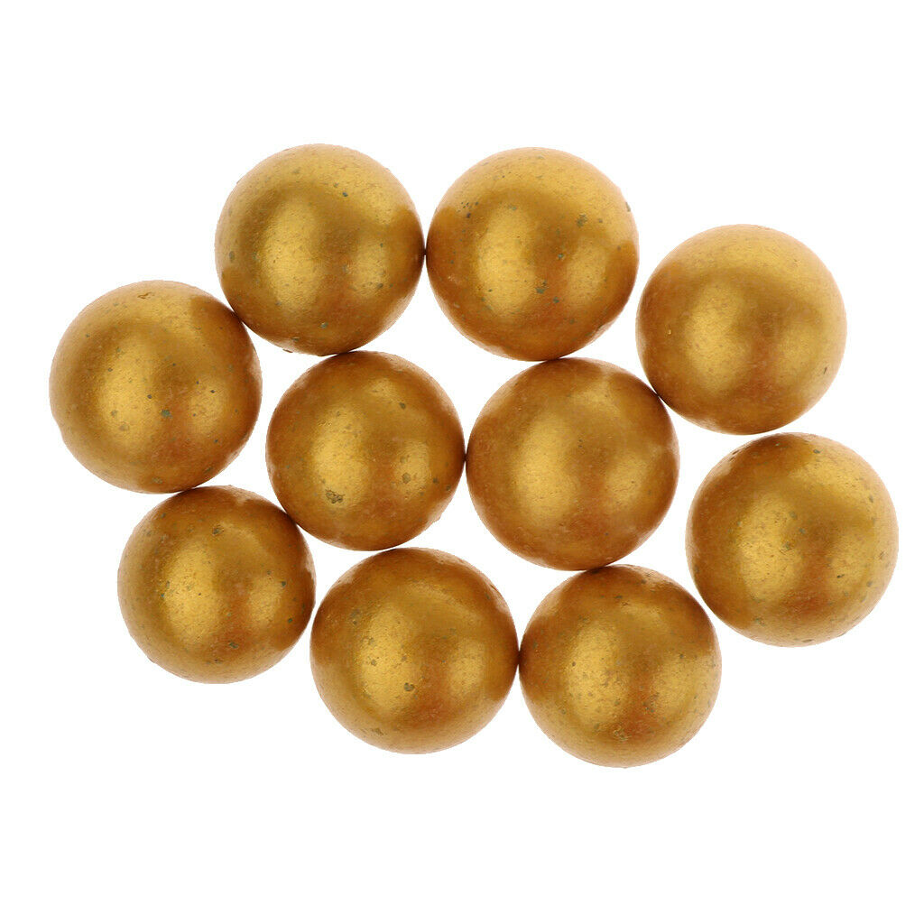 10 Pieces 25mm Diameter Glass Marbles Toys Jump Ball Marbles Game Yellow
