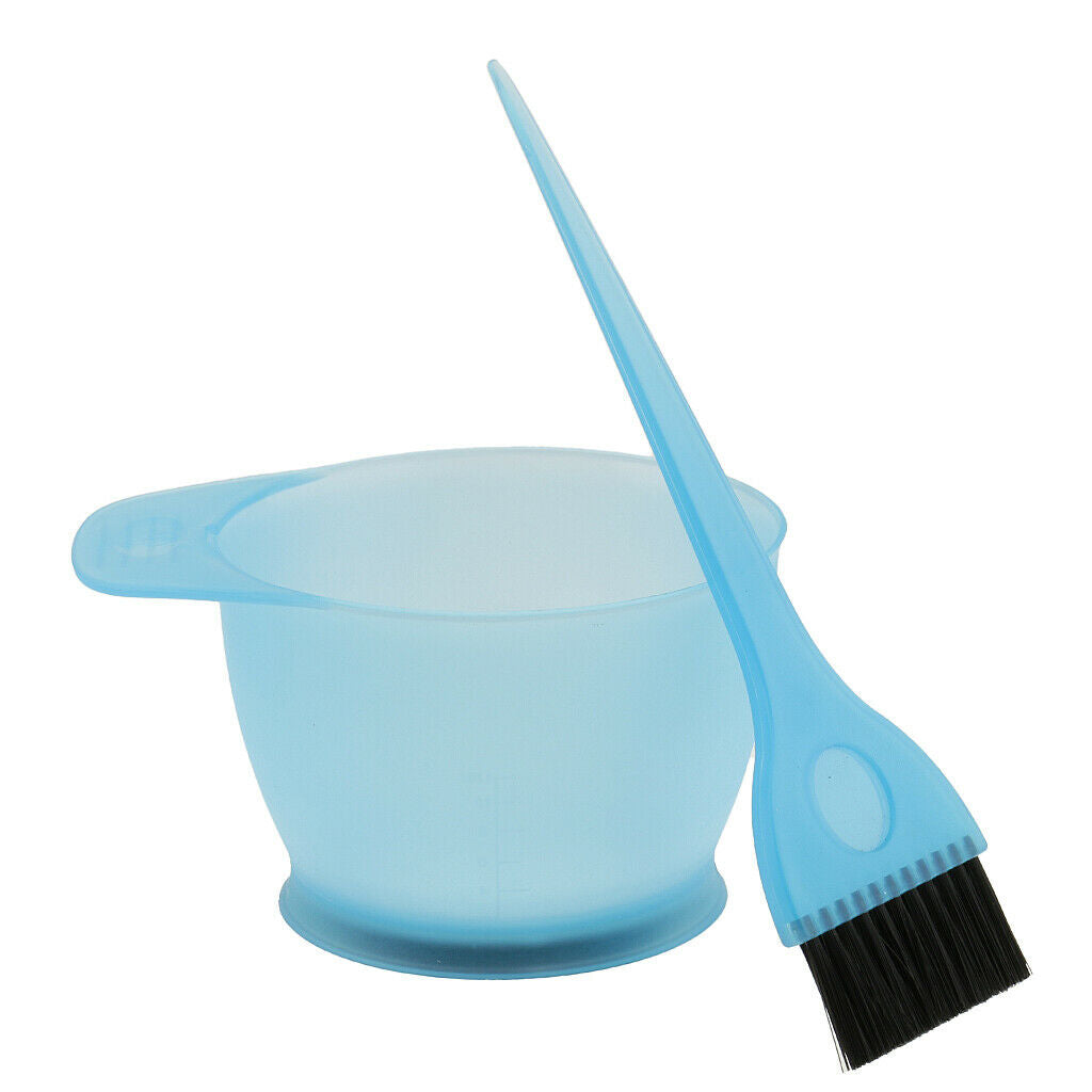 2Pcs Salon Hair Coloring Brush and Bowl Tapered Dyeing Brush Comb Tint Bowl
