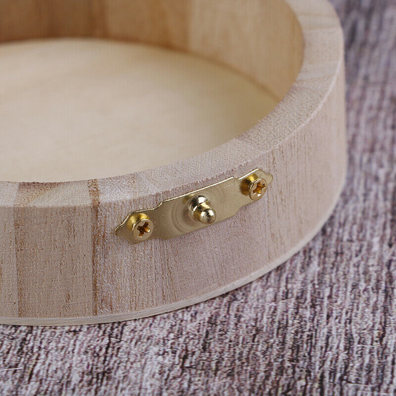 1PC Boutique Gift Wooden Box Jewerly Storage Gift Box Storage Wooden RoundDD